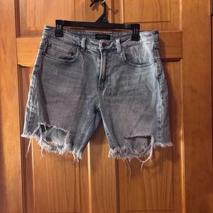 Just USA Light Blue Distressed Denim Jean Shorts